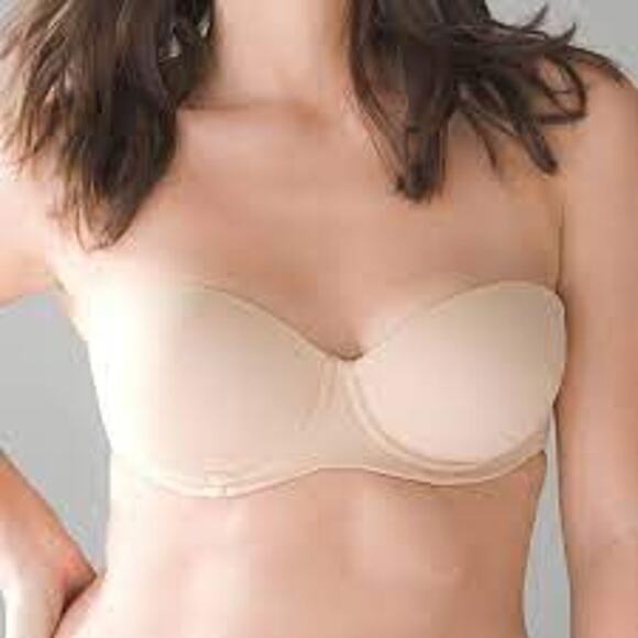 SOMA Nude Strapless Silicon Lined Bra Molded Cups 36DD - Picture 1 of 7